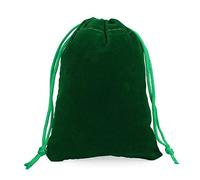 Petits sacs à bijoux, Lot de 50 pochettes en velours avec cordon serrage for bijoux cadeaux(Green,5x7CM)