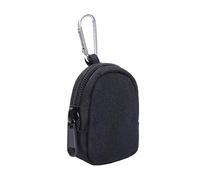 Petits sacs à dos avec boucle pour ranger des clés, des écouteurs pour le camping, Noir