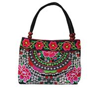 Petits sacs à main brodés à la mode pour femme - Motif floral - Avec poignée supérieure, Images de référence des couleurs