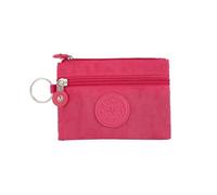 Petits sacs à monnaie en toile solide pour enfants avec porte-cartes pour hommes et femmes, sac de rangement pour étudiants, bus, carte de crédit, porte-monnaie, rose, 2 pièces