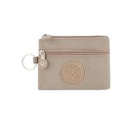 Petits sacs à monnaie en toile solide pour enfants avec porte-cartes pour hommes et femmes, sac de rangement pour étudiants, bus, carte de crédit, porte-monnaie, beige, 2 pièces