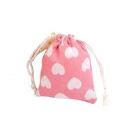 Petits sacs en coton, sac cadeau lin avec cordon de serrage, pochette mousseline for cadeaux fête noël, d'emballage bonbons et bijoux Pochon Tissu avec Cordon(A5,8X10CM_5 PCS)