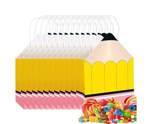 Petits sacs en papier pour remercier l'enseignant | Conteneur en forme de crayon pour décoration dans la salle de rèche, institut, souvenirs scolaires