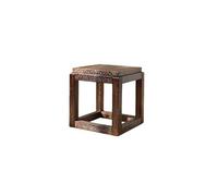 Petits tabourets en Bois, Tabouret Bas en Bois, Petit Tabouret de Maison, Table Basse carrée Style Chinois wabi-sabi, Chevet for Changer Chaussures(S)