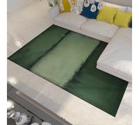 Petits Tapis antidérapants Minces lavables Vert foncé et Vert Clair Bloc de Couleur Impression Tapis de Sol pour Cuisine Salon Chambre à Coucher décoration intérieure 100 x 150 cm