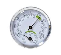 Petits thermomètres hygromètres faciles à lire avec cadre en métal, mesure de la température et de l ' humidité pour divers environnements, bureaux à domicile