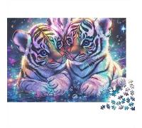 Petits Tigres Mignons Puzzle 1000 Pièces Carton Robuste pour Adultes & Enfants 12+, Puzzle Anti-Stress, Décoration Murale, Relaxation Ultime pour Temps Familial 38x26cm/1000pcs