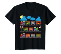 Petits trains colorés | conducteur de train ours en peluche T-Shirt
