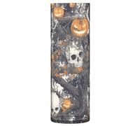 Petits vases à fleurs en plastique motif tête de mort citrouille orange dessin animé mauvais Halloween 30 x 10 cm pour décoration de salon