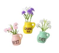 Petits vases aimants de réfrigérateur | en céramique 3D Mignonne décoration d'intérieur | Vase à Fleurs magnétique pour réfrigérateur - pour Tableau Blanc, casier, Cuisine, Salle de Classe