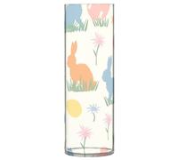 Petits vases modernes en plastique avec silhouette de lapin de Pâques - 30 x 10 cm - Pour décoration de salon