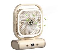 Petits ventilateurs de bureau silencieux - Ventilateur silencieux pour rafraîchir de table - inclinaison réglable portable à batterie avec lumière de nuit pour accessoires voyage maison bureau Appar