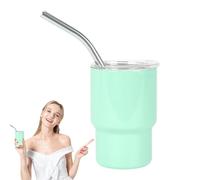 Petits verres à liqueur - 90 ml - à sublimation avec paille - Bouteilles en acier inoxydable pour café, spiritueux, whisky, cocktail, mariage et décoration de fête