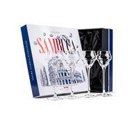 Petits Verres à Sambuca, à Liqueur et Digestifs en Cristal avec Pied Long | Lot de 4 | 90 ml | Verrerie Élégante à Liqueur pour Apéritif, Amaro et Spiritueux