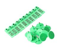 petjoyful 1-100 Number Plastic Livestock Ear Tag Animal Tag for Goat Sheep Pig (Green)