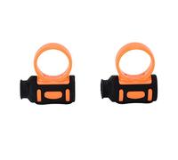petjoyful 1 paire de de batterie avec clip de contrôle en silicone pour débutants (Orange noir)