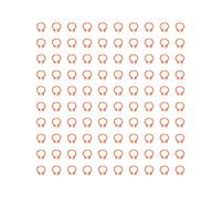 Petjoyful 100 pièces 8mm Identification des Pigeons Anneaux de Jambe Bandes de Jambe de volaille sans Mots Fournitures de Pigeons (Orange)