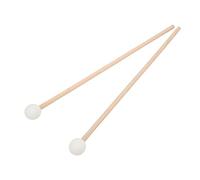 Petjoyful 2 pièces cloche maillet poignée en érable en caoutchouc merveilleuse qualité sonore Xylophone maillet pour Marimba (Blanche)