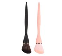 Petjoyful 2 pièces Pinceau Contour coudé Noir Rose Fibre Artificielle Coloration précise Ensemble de pinceaux de Maquillage à Poils Doux