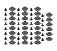 petjoyful 30 Set Rivet Pointu Hexagonal 15mm En Alliage de Zinc 6mm Vis Croisée Ensemble de Rivets Arrière pour Sac À Main Chaussures Vêtements (Argent Noir)