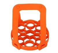 petjoyful 9 trous Silicone oeuf vapeur support antibrûlure autocuiseur fronde coussin d'isolation thermique (Orange)