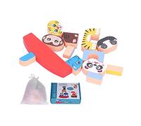 petjoyful Balance des animaux en bois bloque le jeu de jouets Puzzle Game Intelligence Intelligence Idea Ideal Kids Gift Home Play applicable 3+ Beech