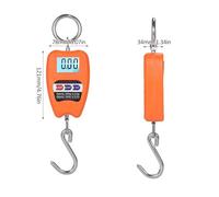 petjoyful Balance numérique suspendue de 440 lb avec capteurs précis, mini balance de grue portative de 200 kg avec crochets pour la pêche à la ferme, la ferme en plein air, les (Orange)
