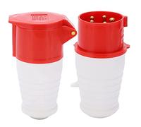 petjoyful Coupleur de Prise Industriel 16A 5 Broches, 3 Phases, étanche IP44, 220-380V/240-415V, 3P + N + E