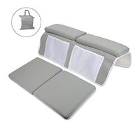 Petjoyful Coussin rectangulaire en néoprène gris clair pour natation en plein air, coussin de douche pour salle de bain intérieure