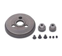 Petjoyful Engrenage droit 86T et pignons 19T 21T Ensemble d'engrenages en acier RC pour Slash 2WD 1/10 pour Rustler 2WD pour estampillé 2WD