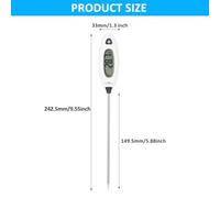 petjoyful GM1311 Thermomètre alimentaire à lecture instantanée Thermomètre alimentaire LCD numérique à viande avec verrouillage de la température, mesure max/min, conversion ℃/℉,