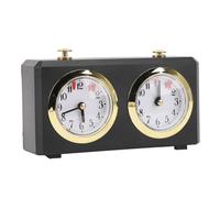 petjoyful Horloge d'échecs analogique à remontage Professionnel, mécanisme Multifonctionnel Portable, Grands Cadrans faciles à Lire, compétitions d'échecs Chinoises, minuterie (Noire)