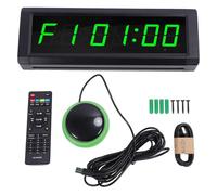 petjoyful Horloge murale numérique 7 couleurs réglables, fonction minuterie, horloge murale électrique à 6 chiffres avec télécommande pour salon, chambre à coucher, cuisine, bureau (1,5 pouces G1-1/2)