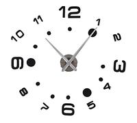 petjoyful Kit d'horloge Murale numérique 3D à Monter soi-même avec échelle autocollante, Horloge de décoration Durable pour la Maison