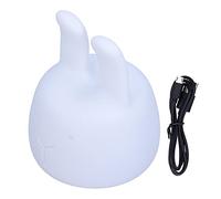 Petjoyful Lapin Forme Robinet Veilleuse Silicone 7 Couleurs LED Rechargeable Robinet Pat Veilleuse