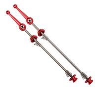 Petjoyful Levier de Brochette à Dégagement Rapide VTT Arbre en Titane Ensemble de Roues Pliantes en Alliage de Titane (Rouge)