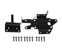 petjoyful Loquet de porte autobloquant avec vis en acier inoxydable, type de levier, serrure de porte pour clôture extérieure, fenêtre de jardin, noir