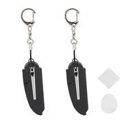 Petjoyful - Lot de 2 peignes à barbe pliables avec miroir rond et carré - Brosse de soin antistatique pour homme