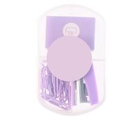 Petjoyful Mini agrafeuse portable à économie d'effort, petite agrafeuse mignonne avec agrafe et trombone pour bureau, école (Violette)