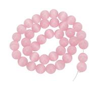 Petjoyful - perles œil de chat brillantes, plus lisses, Excellent polissage, pour bricolage, artisanat, Bracelets, colliers, boucles d'oreilles, bagues (Rose clair)