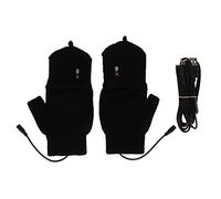 petjoyful s chauffés chauffés USB tricot électrique Cold Proof 3 vitesses Hand plus chaude demi-doigt pour le travail sportif en plein air