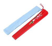 petjoyful Tai Chi Arts Martiaux Kung Fu Éventail en Soie de Bambou Main Droite Wushu Danse Pratique Formation (Rouge)