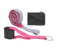petjoyful Yoga Pilates Ligament Jambes Étirement Ceinture Danse Sangle de Traction Un Mot Entraîneur de Chevaux (Gris et rose)