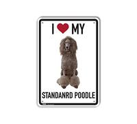 PetKa Signs and Graphics PKAS-0201-NP_7x10 Panneau en plastique "I Love My Standard Caniche" 17,8 x 25,4 cm, 0,2 cm de largeur