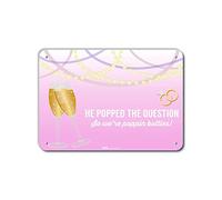 PetKa Signs and Graphics PKBC-0019-NA_10x7"He Pooped The Question So We're Poppin Bottles!" Panneau en aluminium, 25,4 x 17,8 cm, rose