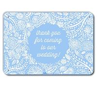 PetKa Signs and Graphics PKWD-0120-NA_25,4 x 17,8 cm Panneau en aluminium « Thank You for Coming to Our Wedding » 25,4 x 17,8 cm Hauteur 17,8 cm Largeur 0,1 cm Longueur 25,4 cm