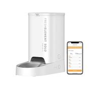 PETKIT Distributeur Automatique pour Chats et Chiens,2.4G WiFi 3L Mangeoire Automatique, Connecté App,avec Bol en Acier Inoxydable,Jusqu'à 10 Repas par Jour,Double Alimentation d'énergie(Blanc Pâle)