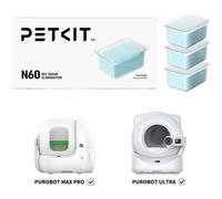Petkit Éliminateur d'odeurs pour animaux de compagnie N60 Exclusif pour bac à litière pour chat ultra autonettoyant PUROBOT, contrôle des odeurs de toilettes pour chat (paquet de 3) 1 Pack of 3pcs