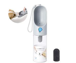 PETKIT Eversweet Distributeur d’Eau, Gourde pour Chien de Voyage pour Animal Domestique, BPA-Free,Antibactérienne,400ml (Gris)