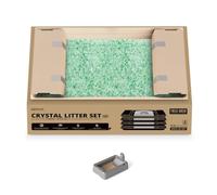 PETKIT Kit de Litière pour Chat en Cristal, Compatible avec PUROBOT Crystal Duo, 6X Désodorisante, 99% sans Poussière, Changement en 3 Étapes, Pas de Nettoyage, Vert (4 Pcs)